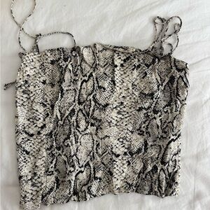 Reformation Snake Print Tank Top